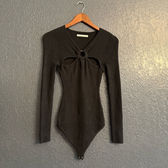 Abercrombie & Fitch O-Ring Cutout Sweater Bodysuit - Picture 1 of 3